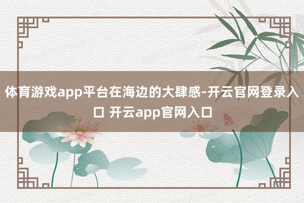 体育游戏app平台在海边的大肆感-开云官网登录入口 开云app官网入口